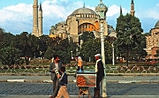 Brezelverkäufer vor der Hagia Sophia